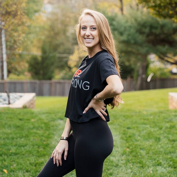Brittany Lynne Fitness "Be Strong" Cropped T-shirt from the left side