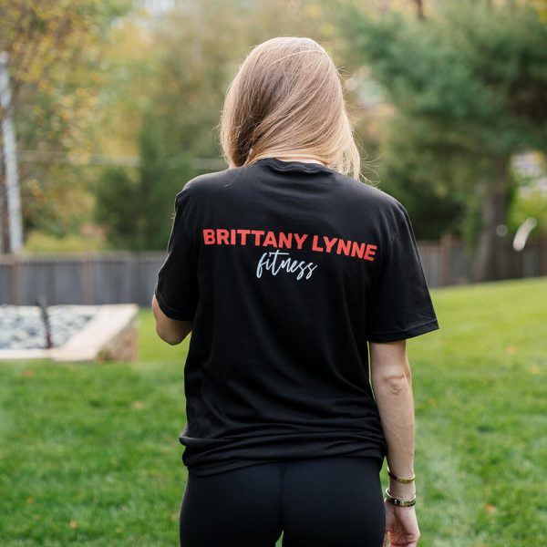 Brittany Lynne Fitness Black T-Shirt from the back