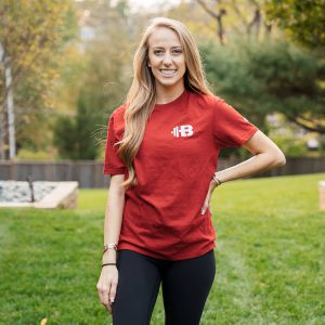 Brittany Lynne Fitness Red T-Shirt from the front